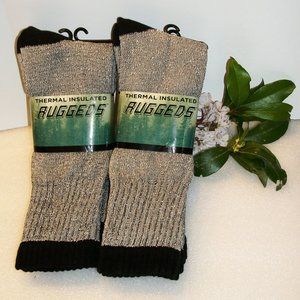4 Pr 9-11 Thermal Isulated RUGGEDS Socks NEW